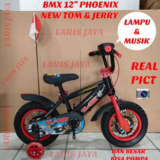 Sepeda Anak Laki Laki 12 Inch , Bmx 12 Phoenix Tom & Jerry Ban Besar #Original