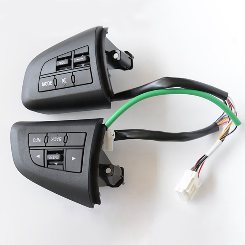 2pcs Mode Volume Mobil Tombol Kontrol Saklar Setir Kemudi Multi Fungsi Untuk Mazda 35 CX-5 CX-7