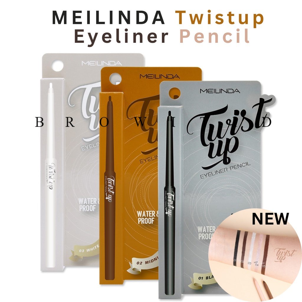 [READY STOCK] MEILINDA Twist Up Eyeliner Pencil Waterproof | Browit.id