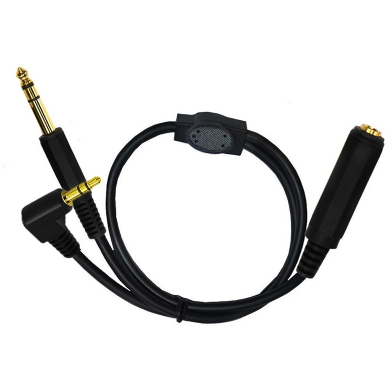 Zzz Lapis Emas 6.35mm 1per4 &quot;Female to 6.35mm 1per4&quot; Male Cable Stereo Adapter Y Splitter Cable 6.35mm to 3.5mm Male