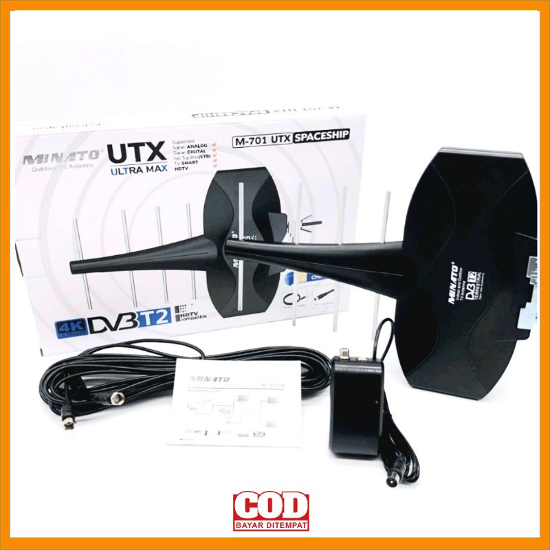 MINATO Ultra Max Antena Outdoor Spaceship 4K HDTV Smart Chip+Kabel 10m