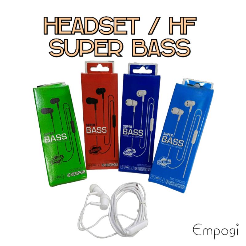 HF / Headset Super Bass Branded Earphone