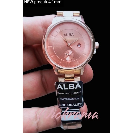 JAM Tangan Pria Dewasa Anti Air | Jam Tangan Alba Rantai stainless Steel Date aktif