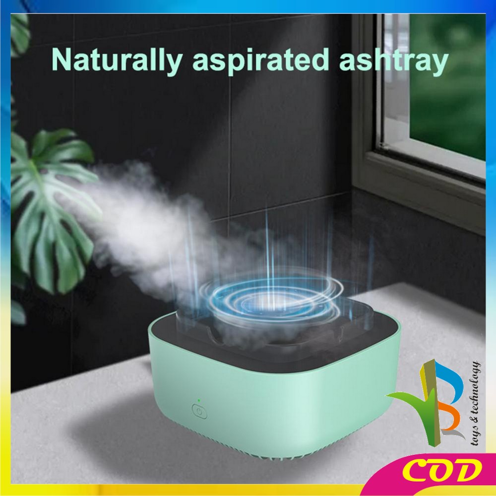 RB-C509 Asbak Pembersih Udara Ion Negatif Multifungsi / Tempat Abu Rokok Otomatis Tanpa Asap / Purifier Smoke Ashtray Cleaner