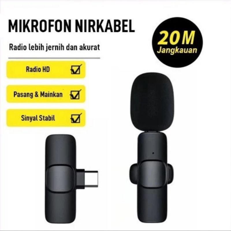 MIKROFON NIRKABEL LAVALIER MIC PORTABEL AUDIO VIDEO