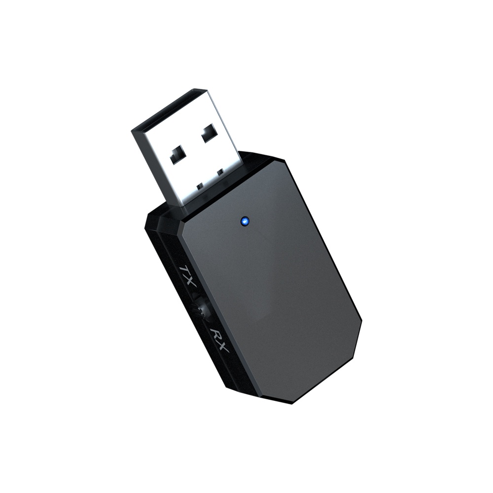 ESSAGER USB Dongle Bluetooth 5.0 Transmitter Receiver Audio Adapter - KN330 - Black