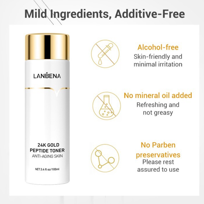 (READY &amp; ORI) LANBENA 24K GOLD PEPTIDE TONER LB5798 5798