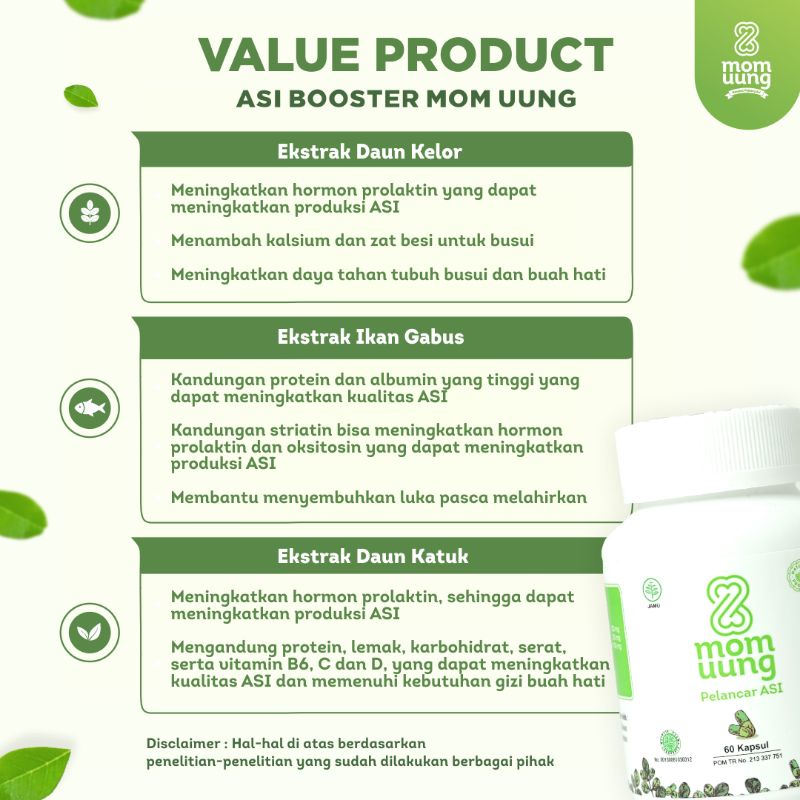 MOM UUNG Special Gift Pack Berhak Bahagia / Paket Menyusui / Asi Booster