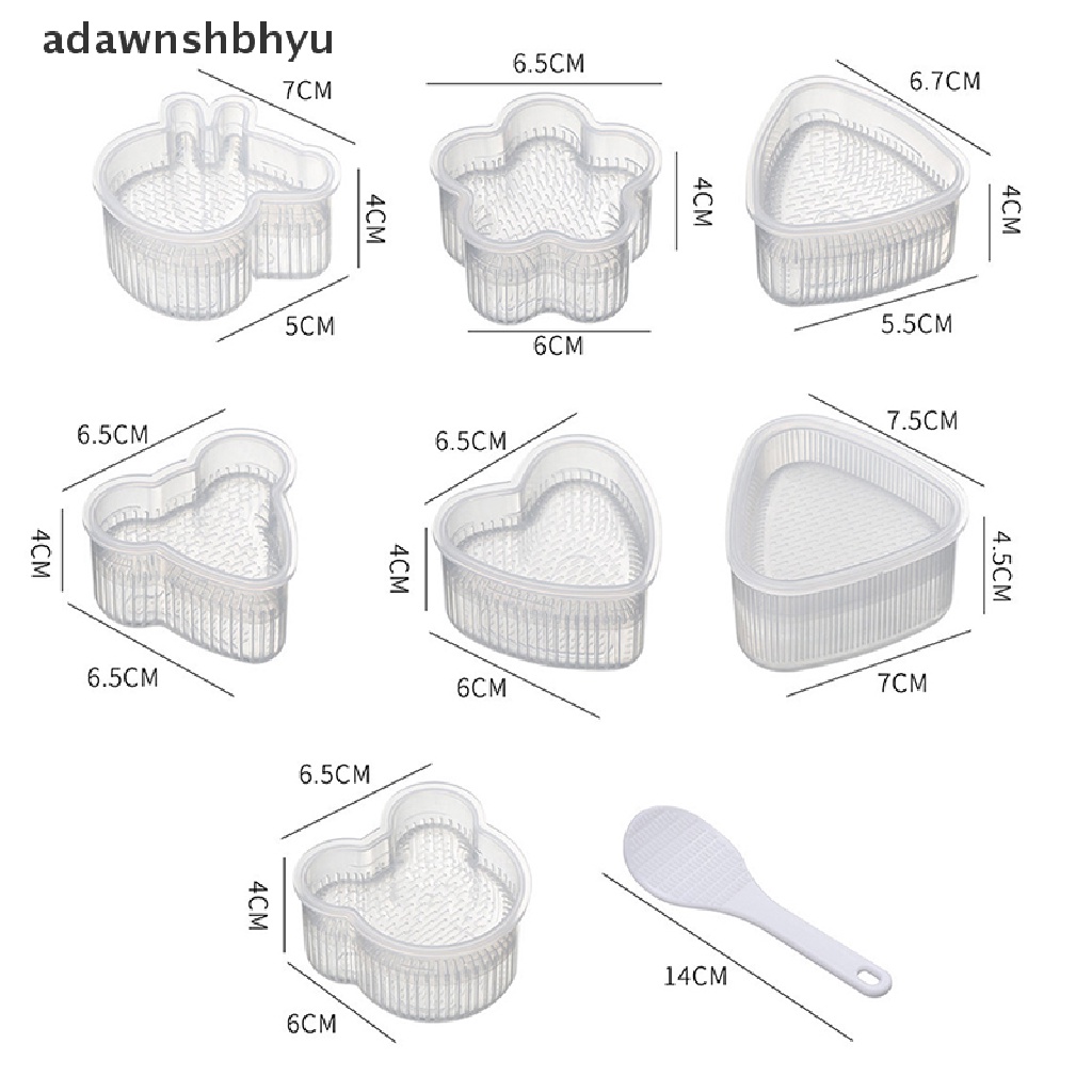 Adawnshbhyu 6 /7 Pcs Bentuk Kartun Bola Nasi Sushi Roll Sushi Mold Rice Ball Bento Press Mold Jepang DIY Tools Aksesoris Dapur DIY Nori Sushi Mold ID