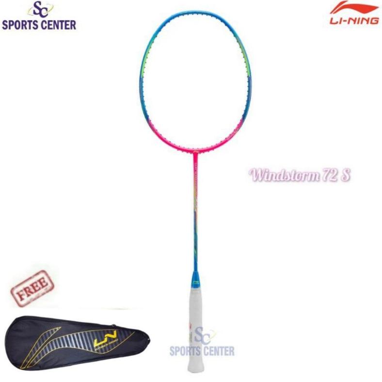 New Raket Badminton Lining Windstorm 72 S Blue / Pink