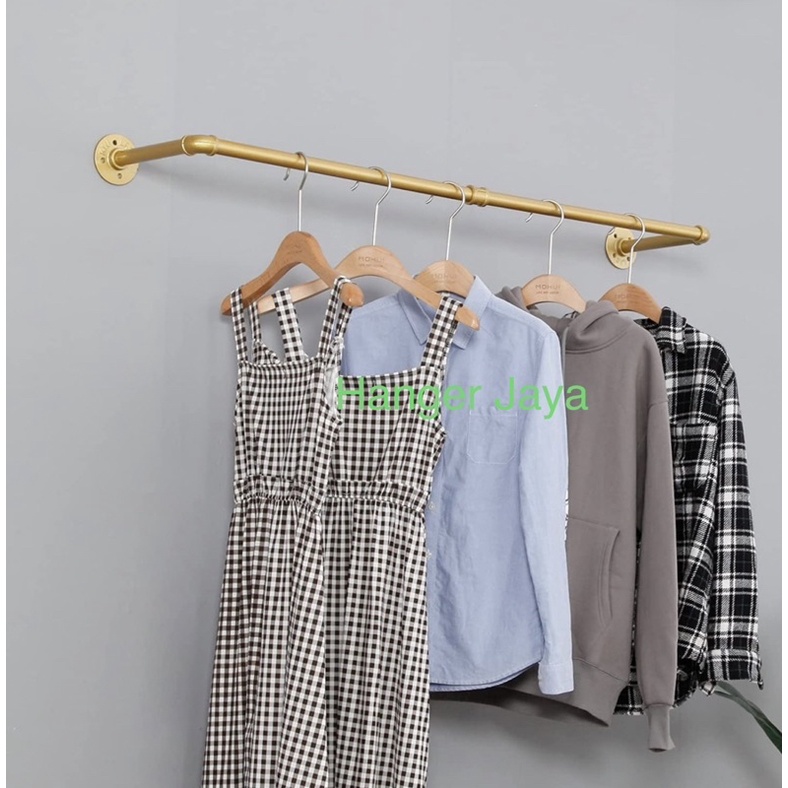 GANTUNGAN BAJU TEMBOK 100CM FREE SKRUP DAN FISHER / PAKU BETON