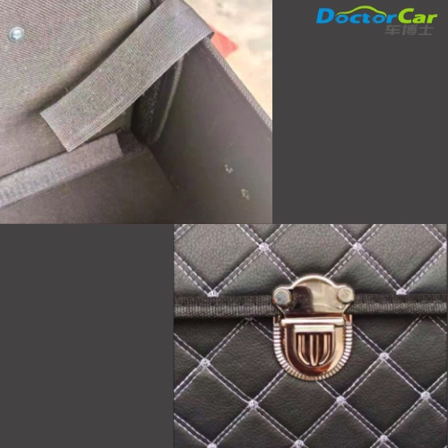 Tas Organizer Bagasi Mobil Multifungsi Motif Garis