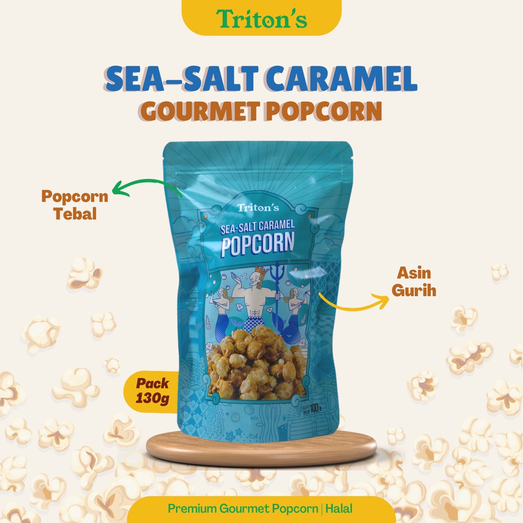 

Triton's Gourmet Sea Salt Caramel Popcorn - 130g