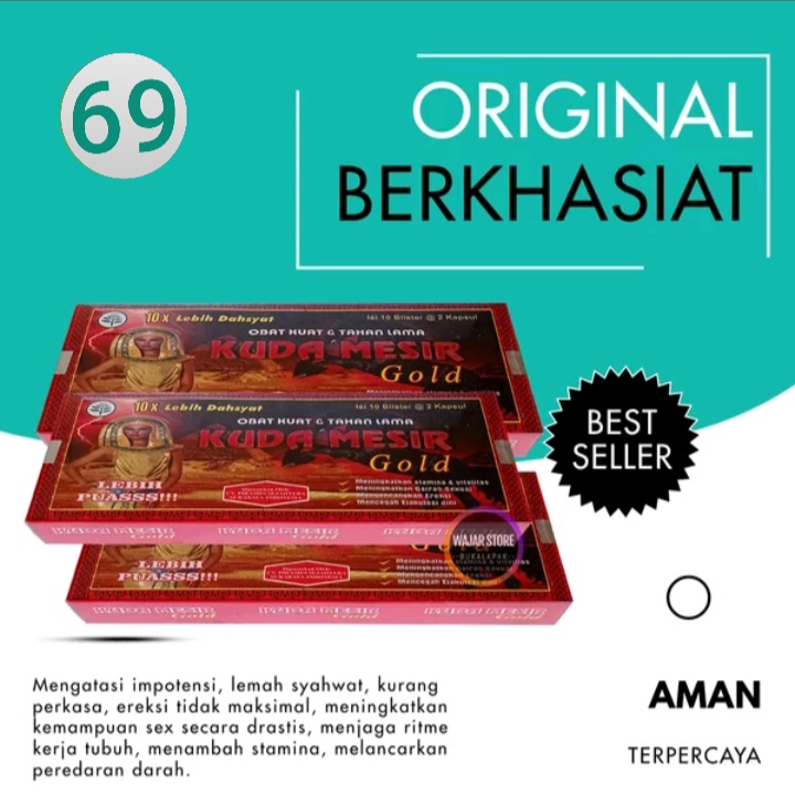 Obat Stamina Pria Kapsul Kuda Mesir Gold Original KAPSUL KUDA MESIR GOLD OBAT KUAT OBAT PASUTRI (1 B
