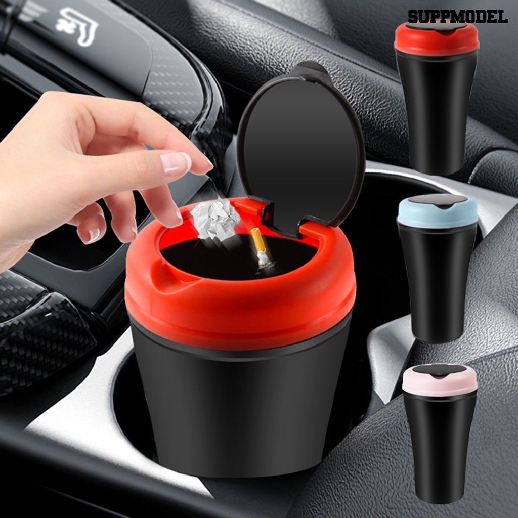[Dekorasi] 650ml Rubbish Bin Dengan Tutup Anti Bocor Compact Multifungsi Mobil Coke Cup Tempat Sampah Untuk SUV