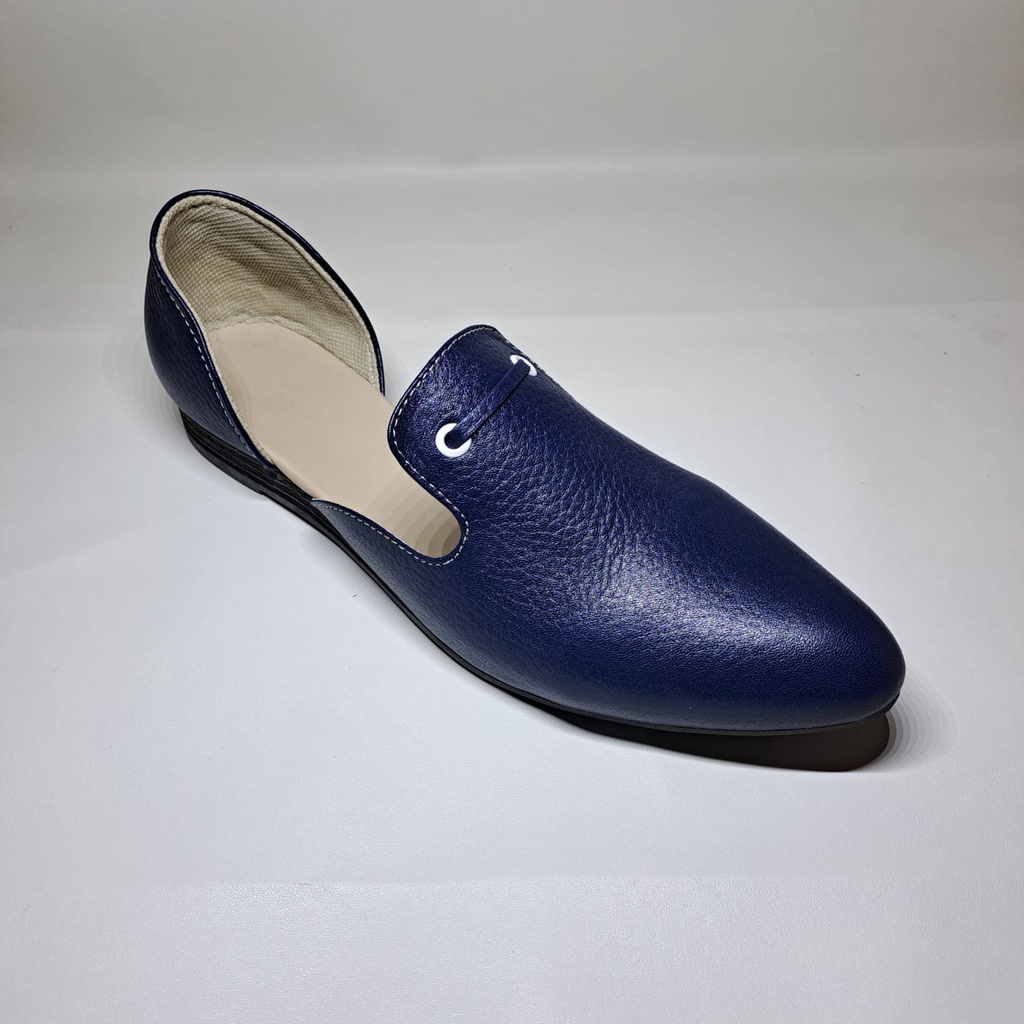 Sepatu Kulit Wanita / Sepatu Kulit Garut / Sepatu Tutong Mules Slipon