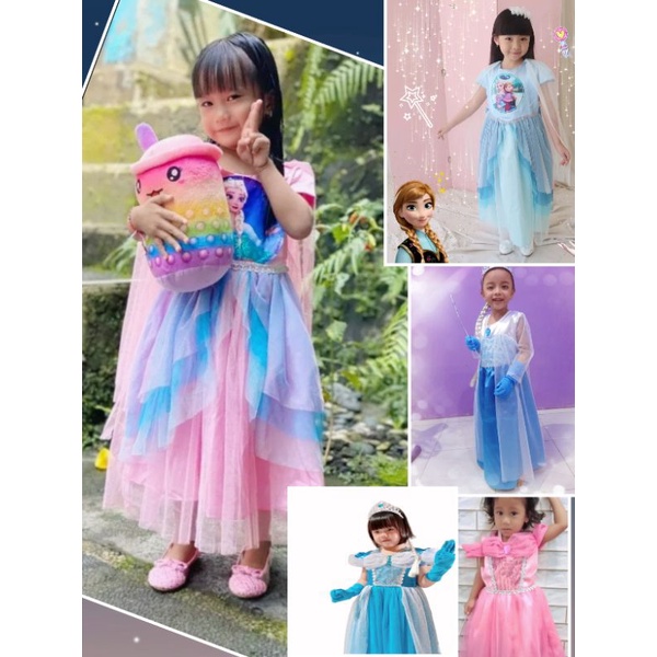 gaun frozen anak /dress anak  frozen /gaun pesta anak