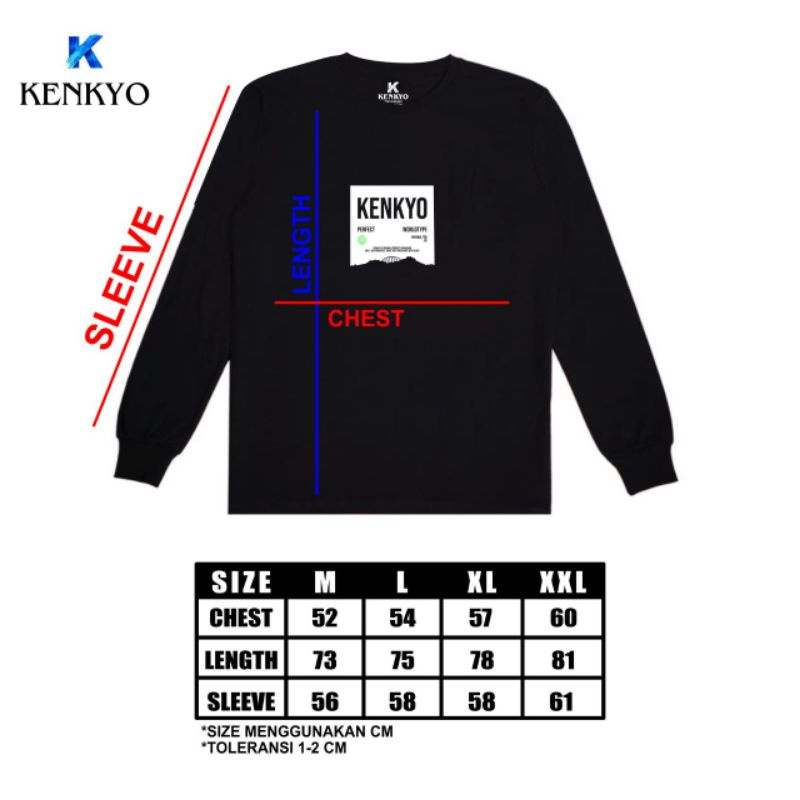 KAOS DISTRO PRIA TANGAN PANJANG ORIGINAL KENKYO