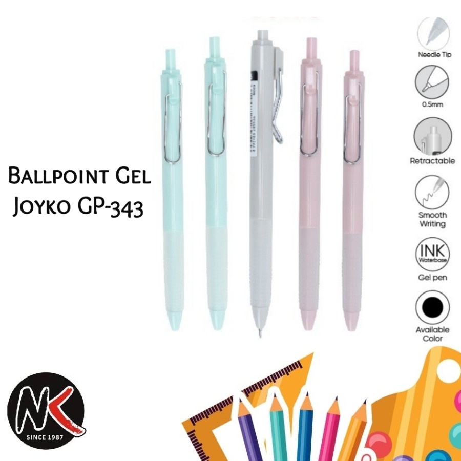 

Ballpoint/Ballpen/Bolpen/Bolpoin/Balpoin/Pulpen/Pena Gel Pen Joyko GP-343 Pasuteru Gel 0.5 mm