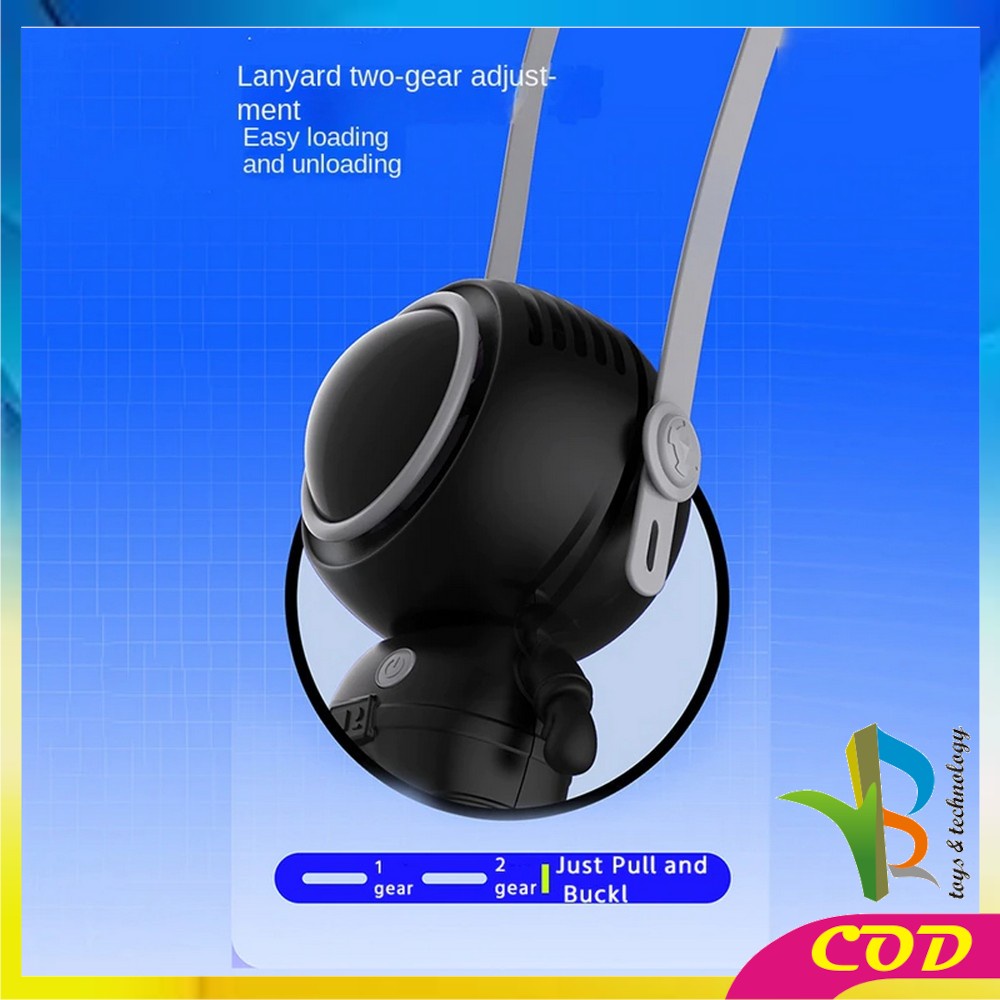 RB-C505 Kipas Angin Mini Spaceman Karakter USB Charger Portabel / Kipas Leher Gantung Astronot Recharger / Small Fan Lazy Outdoor