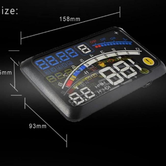 Ekleva Hud 5.5 "Obd2 Smart Digital Trip Komputer Obd 2 Dengan