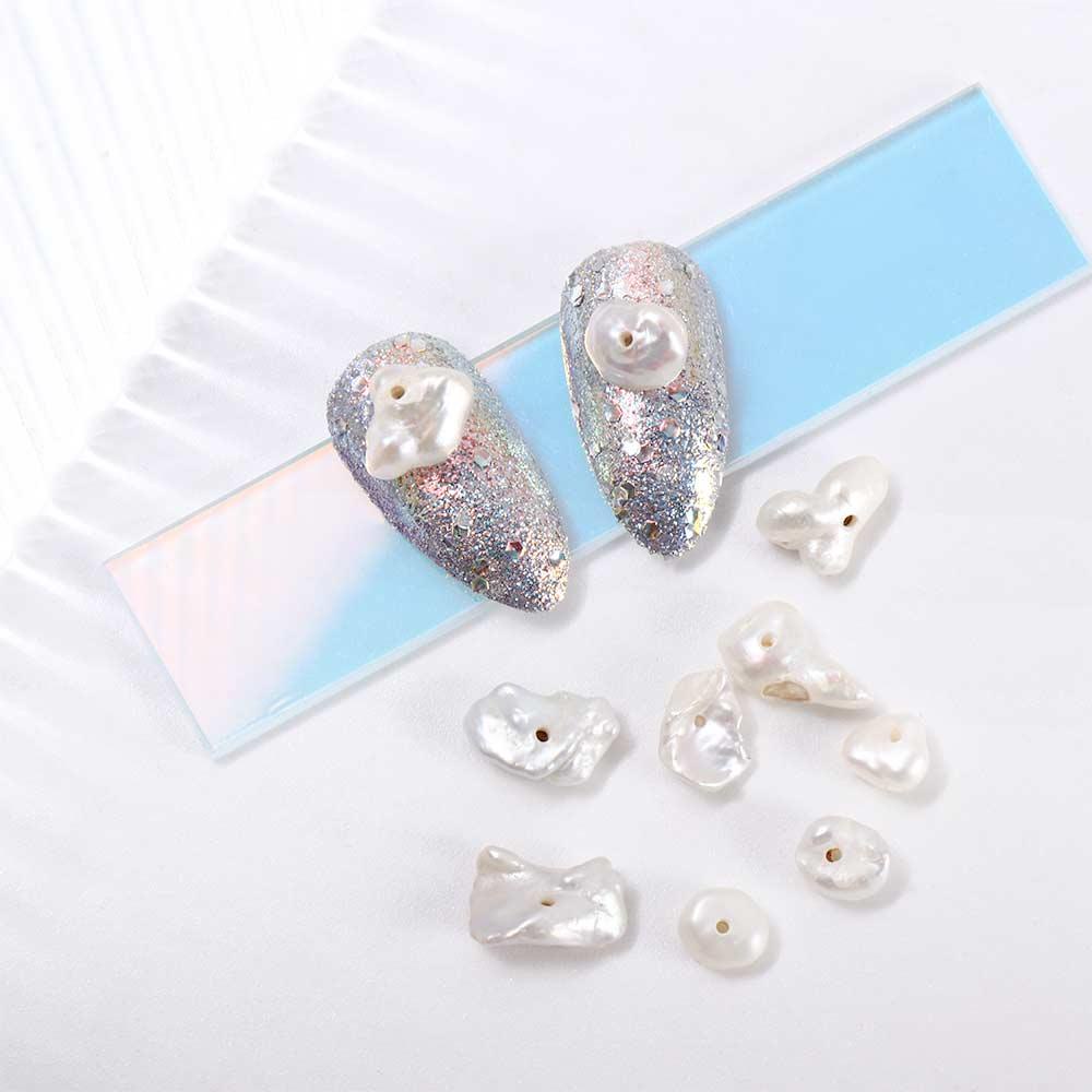 AUGUSTINA Agustina Aurora Dekorasi Nail Art Mutiara Imitasi Fashion Symphony Baroque Style DIY Hiasan Kuku 3D Perhiasan Kuku