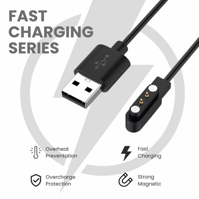 Charger Smart Watch Kabel Chas Magnetic Smartwatch DT No 1 DT28 DT78 DT88 DT99 kualitas premium C2Z9