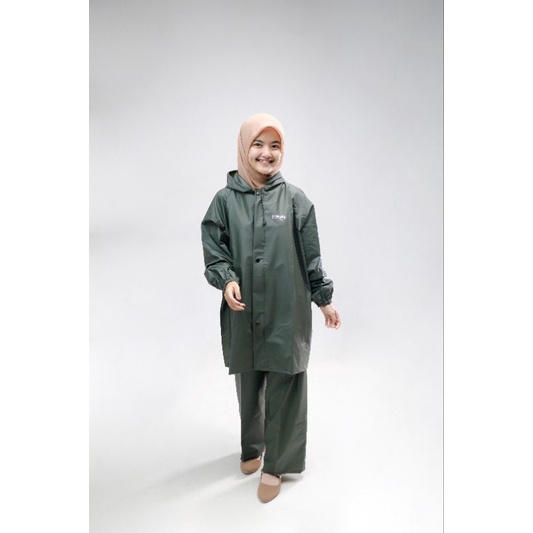 Jas Hujan Nendi Bahan PVC tebal 0,25 M L XL XXL JUMBO Anti Rembes Pria dan Wanita