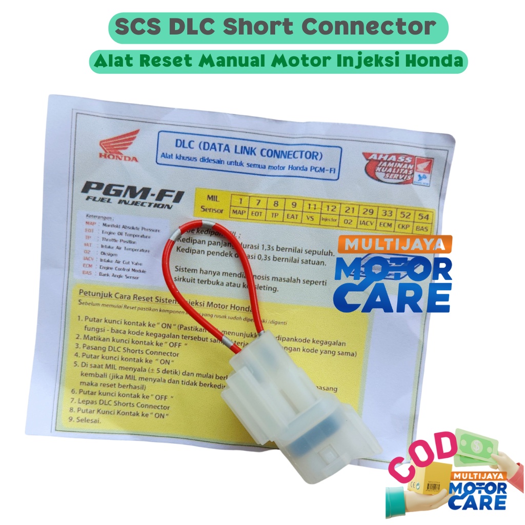 DLC Short Connector Riset (SCS) - Alat Riset Manual Motor Injeksi Honda