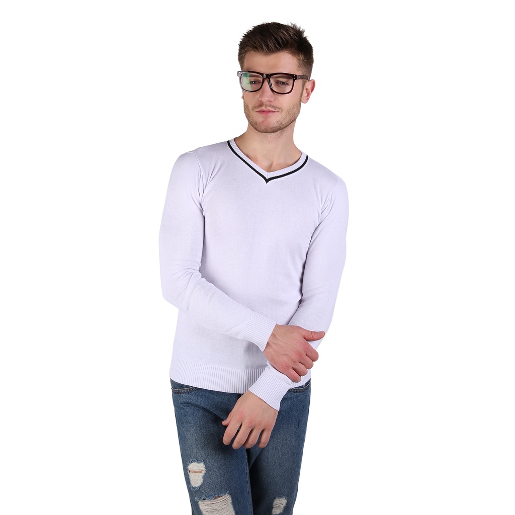 Sweater Pria Modern Rajut Hitam – SWE 852