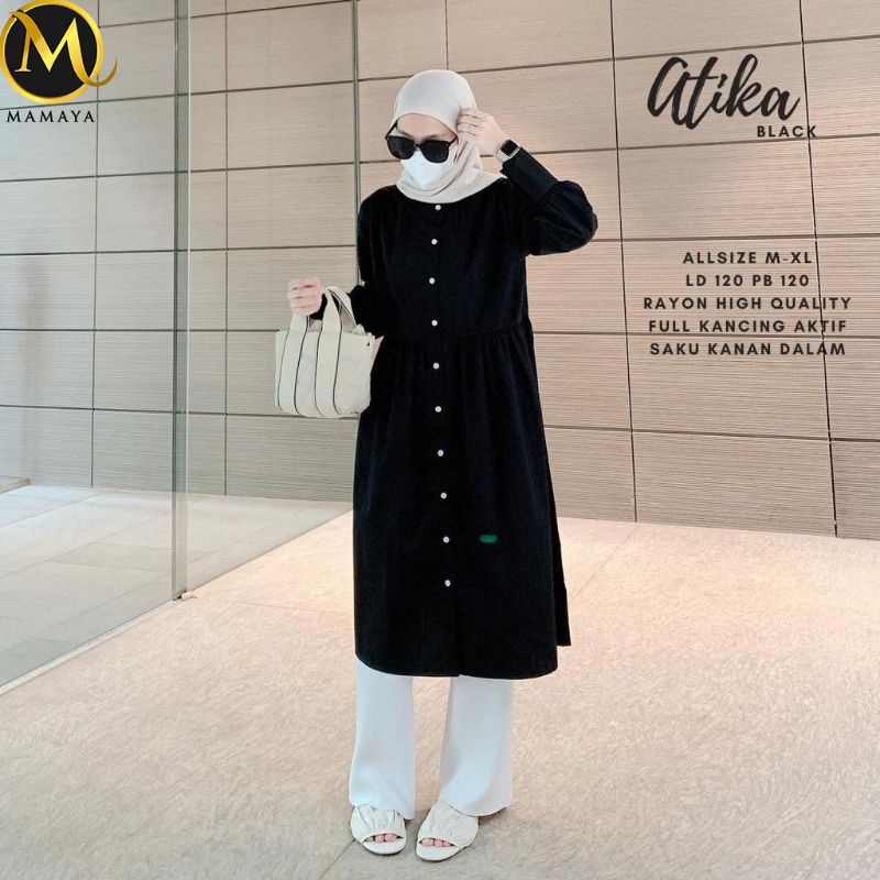 Atika long tunik (bahan rayon) hight quality | Ld 120 cm Pb 120 cm|