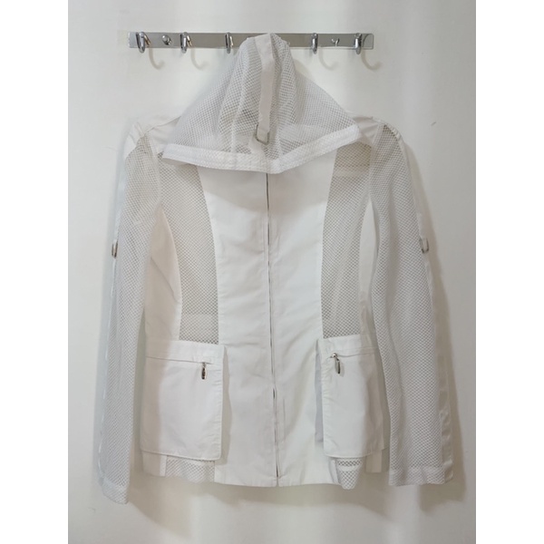 Jaket jaring putih premium-jaket jaring putih size s-jaket jaring warna putih second premium-jaket j