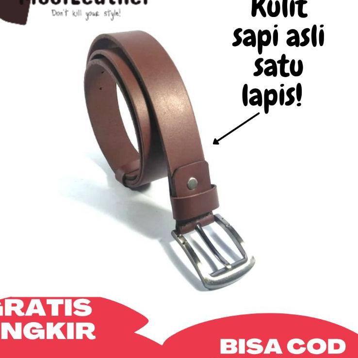 Kejar Irit Mool Leather - Ikat Pinggang Sabuk Pria Kulit Sapi Asli Warna Coklat