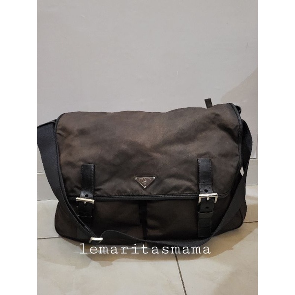 Prada messenger sling bag