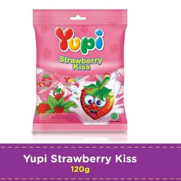 

Restock YUPI STRAWBERRY KISS | PERMEN YUPI STRAWBERRY KISS 1 PACK 120gr PERMEN JADUL