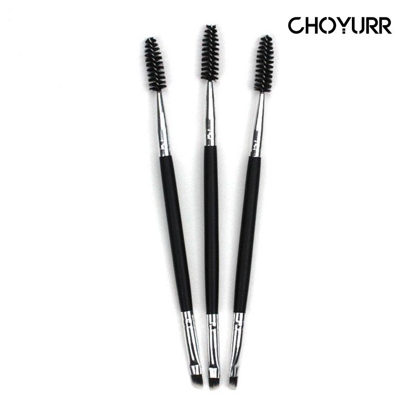 【COD】Kuas Bulu Mata Alis Makeup Brush 2In1 Eyebrow Brush Serbaguna Miring Garis Kepala Sikat Bulu Mata Keriting Alis Sapuan Spiral Grafting Alat Kecantikan Sikat Alis-CH