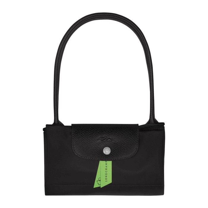 Lonchmp Le Pliage Green Large Long Handle Tote Bag All Black(31x30x19)