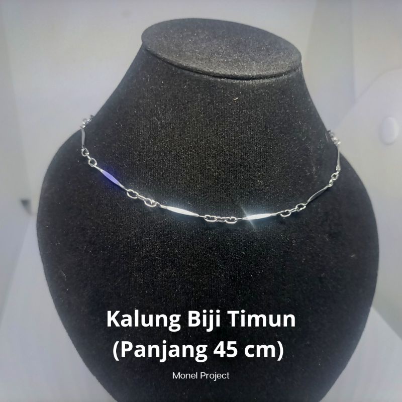 Kalung Monel Biji Timun Original Anti Karat