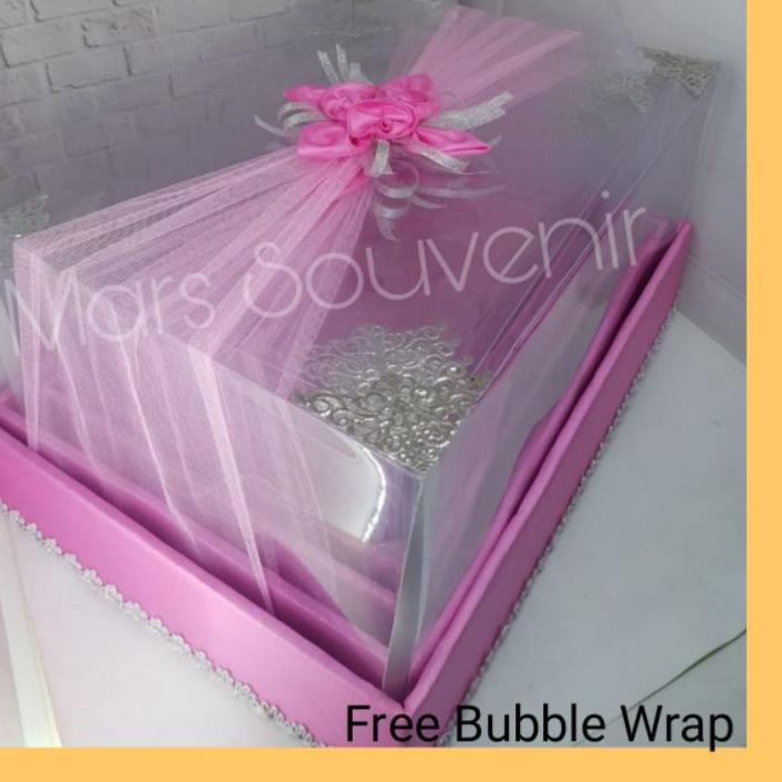 

Terbaru Box/kotak hantaran seserahan Tile Pink 1set isi 4 민