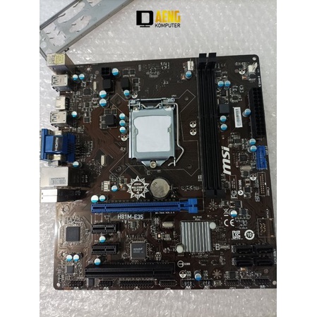 Motherboard Mainboard Mobo PC Merk MSI MILITARY CLASS 4 H81M-E35 Socket 1150 ada HDMI