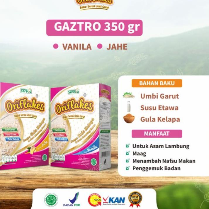 

ぴ ORIFLAKES SEREAL UMBI GARUT ASAM LAMBUNG ORIGINAL 350 GRAM び