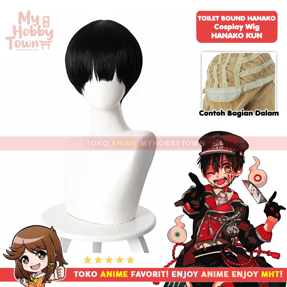 Wig Rambut Palsu Anime Toilet Bound Hanako kun Cosplay