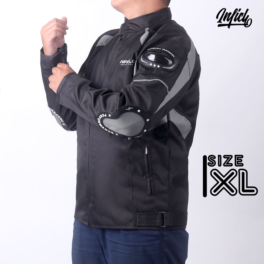 Jaket Motor Pria Inficlo | Jaket Motor Harian Anti Angin &amp; Anti Air Touring | Street Jacket