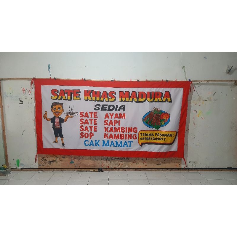 Jual spanduk sate spanduk sate ayam spanduk sate madura sate kamping