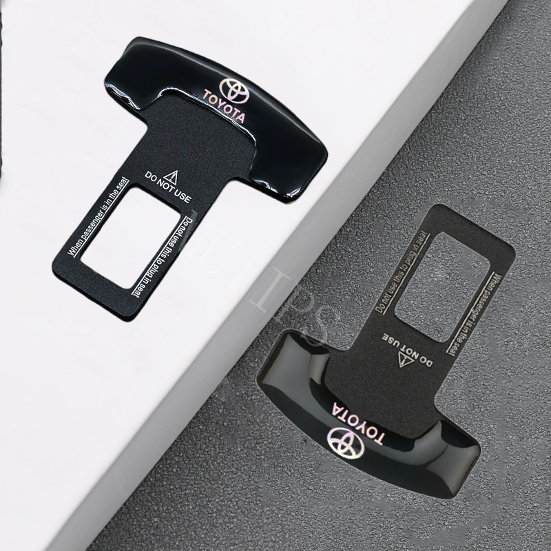 Toyota 1/2Pcs Klip Gesper Sabuk Pengaman Pengaman Mobil Metal Hard Plug Alarm Stopper Menghilangkan Suara Untuk Kijiang Innova Razie Yaris Wish Corolla Avanza Rush Cross