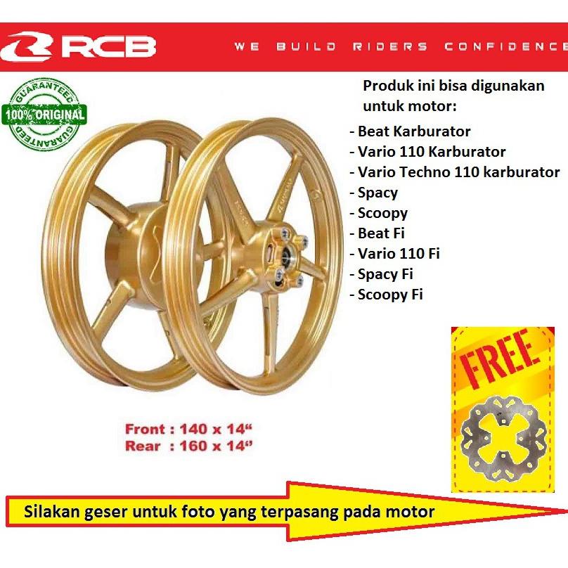 Velg Racing Boy RCB SP522 Motor Matic ring 14 Beat Scoopy Spacy Vario 110 Fi