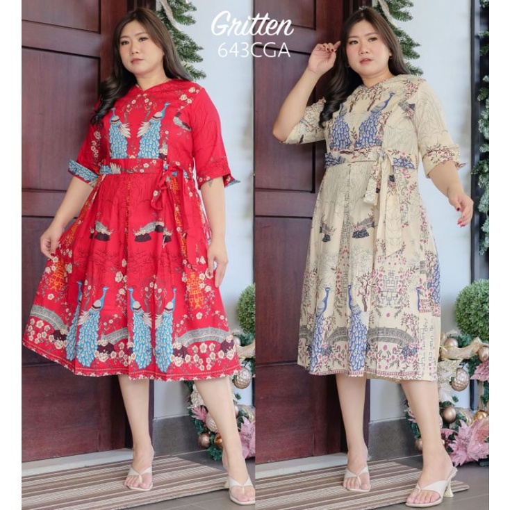 dress batik imlek/dress imlek/baju imlek/dress batik xxxl/dress batik super jumbo