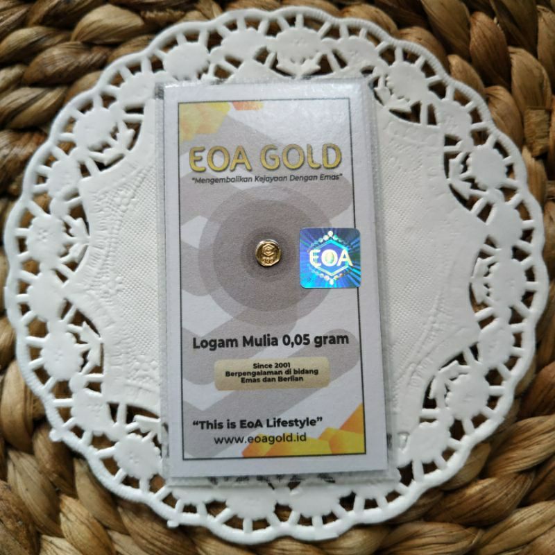 Kepingan emas EOA GOLD 0,025 gram 24 karat