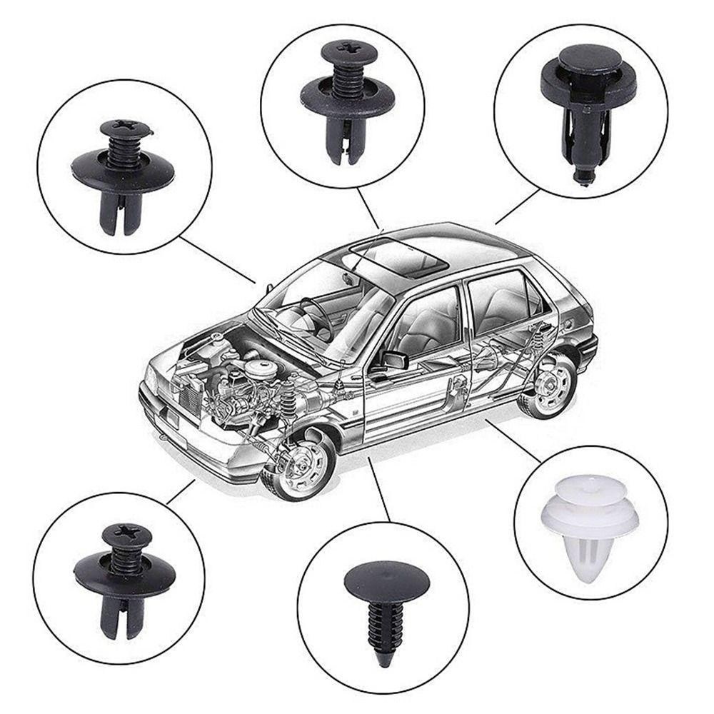 POPULAR Klip Penahan Bumper Aksesoris Mobil Fender Bumper Lis Pintu Aneka Kit Paku Keling Plastik Pengikat
