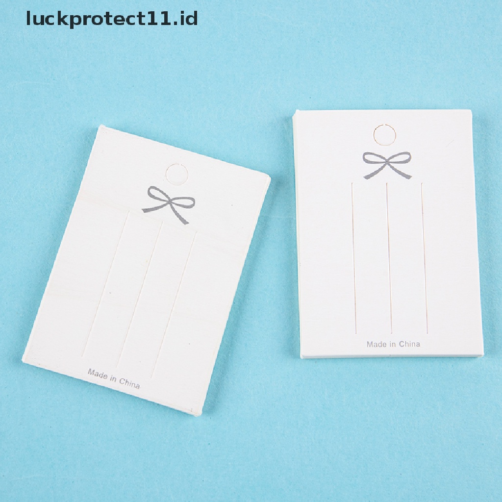 /Fashion Hot// Fashion Hot// 50PCS Kartu Kertas Putih Aksesoris Rambut Card DIY Handmade Hair Clip Hairband Kemasan Perhiasan Price Tag Card.